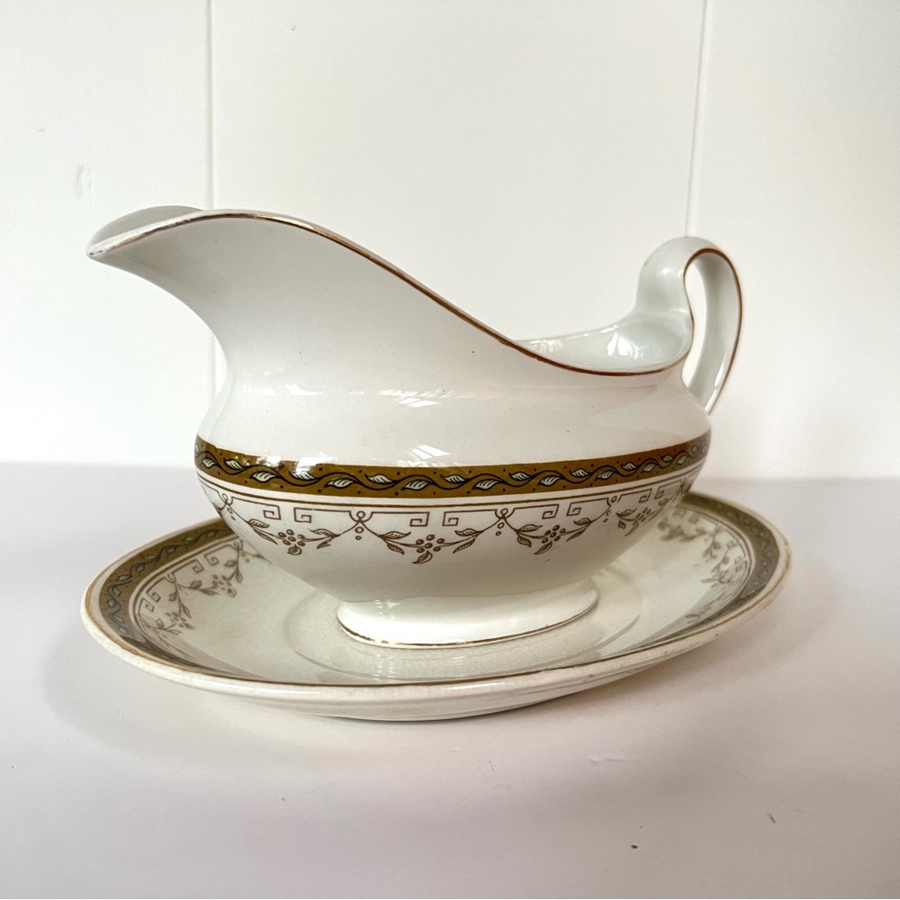 Vintage Gravy Boat & Tray